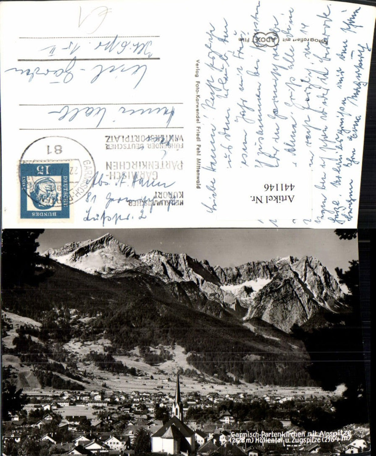 441146,Garmisch-Partenkirchen Totale m. Alpspitze Bergkulisse