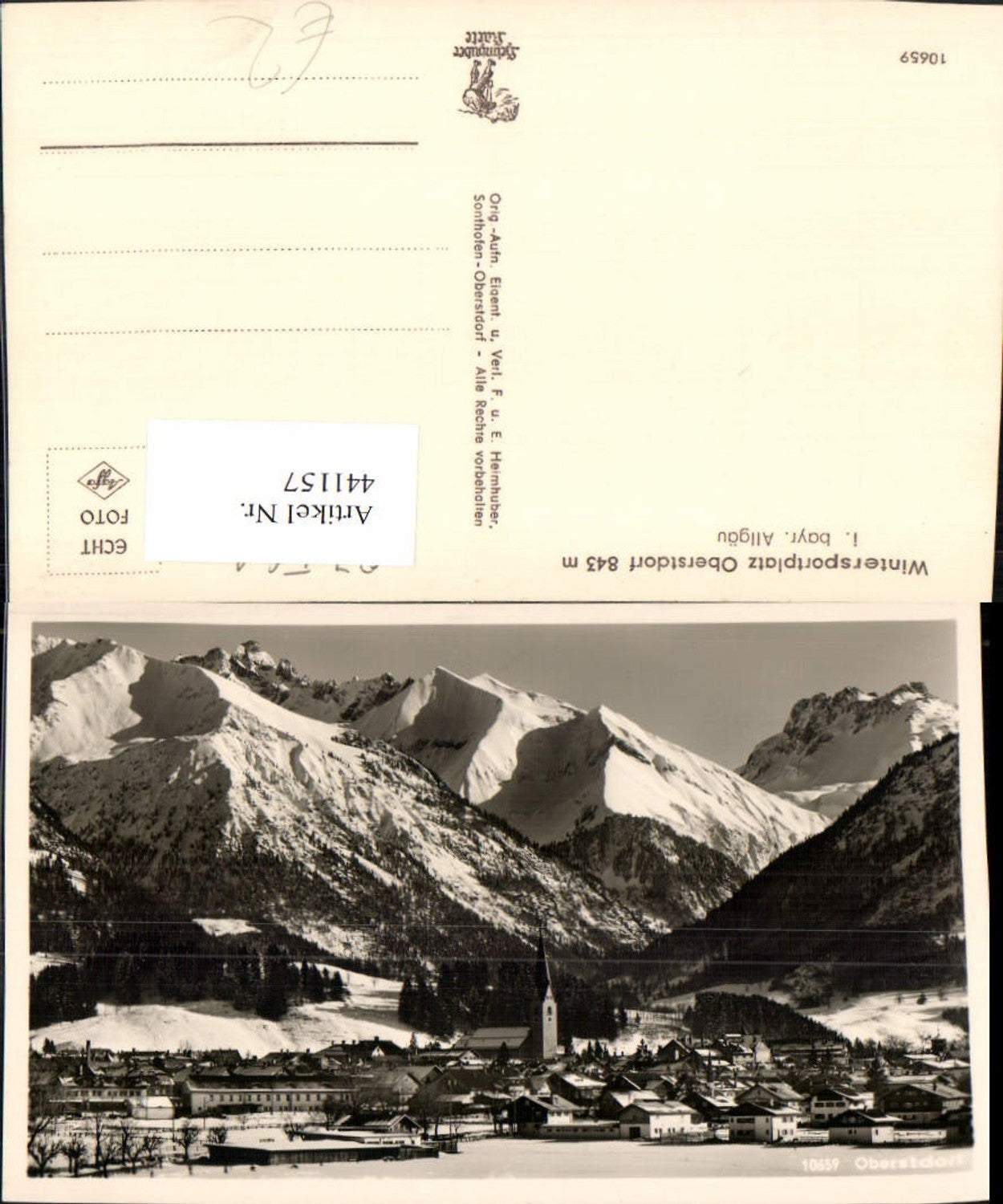441157,Oberstdorf Totale Bergkulisse Winterbild