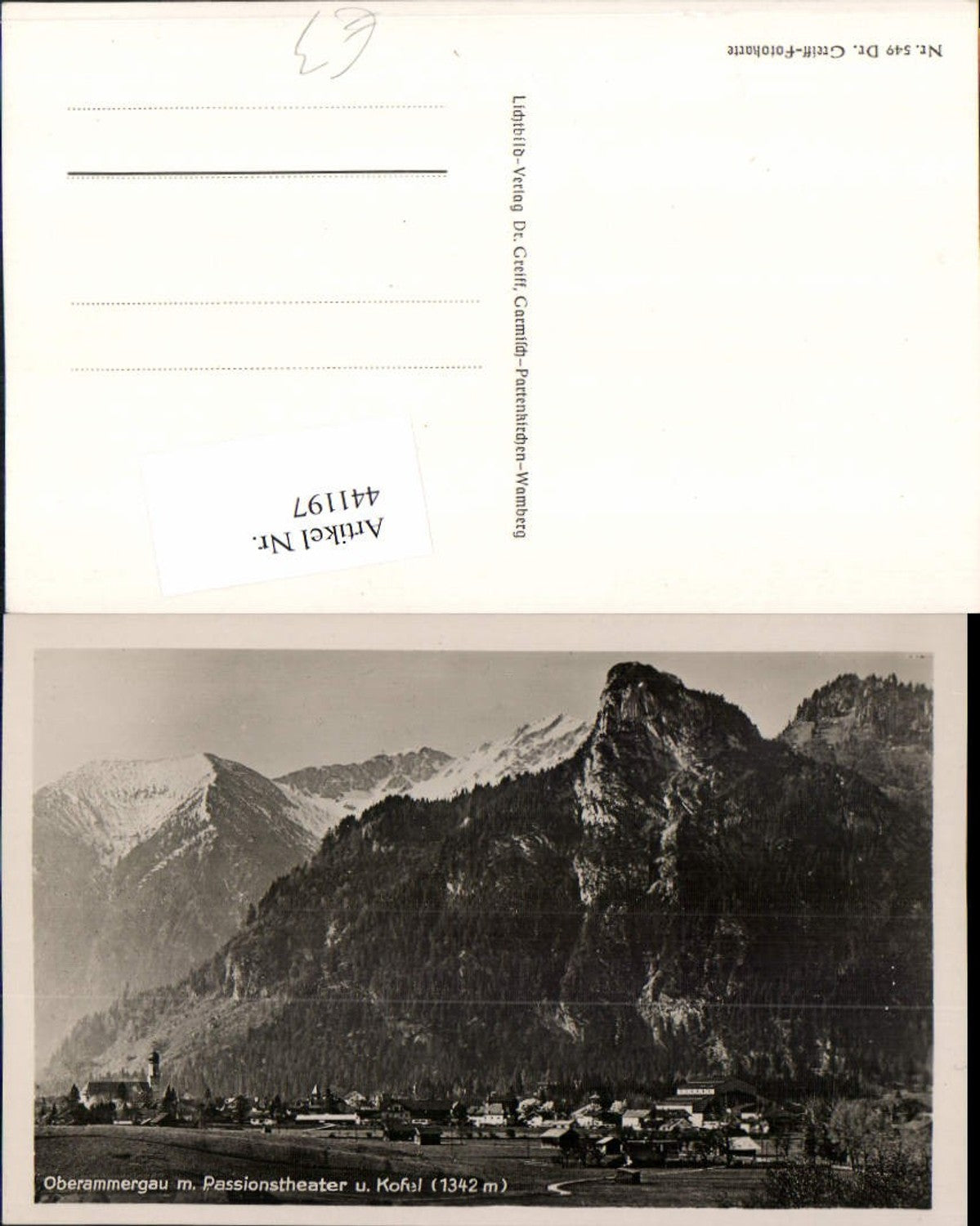 441197,Oberammergau Totale m. Passionstheater Bergkulisse
