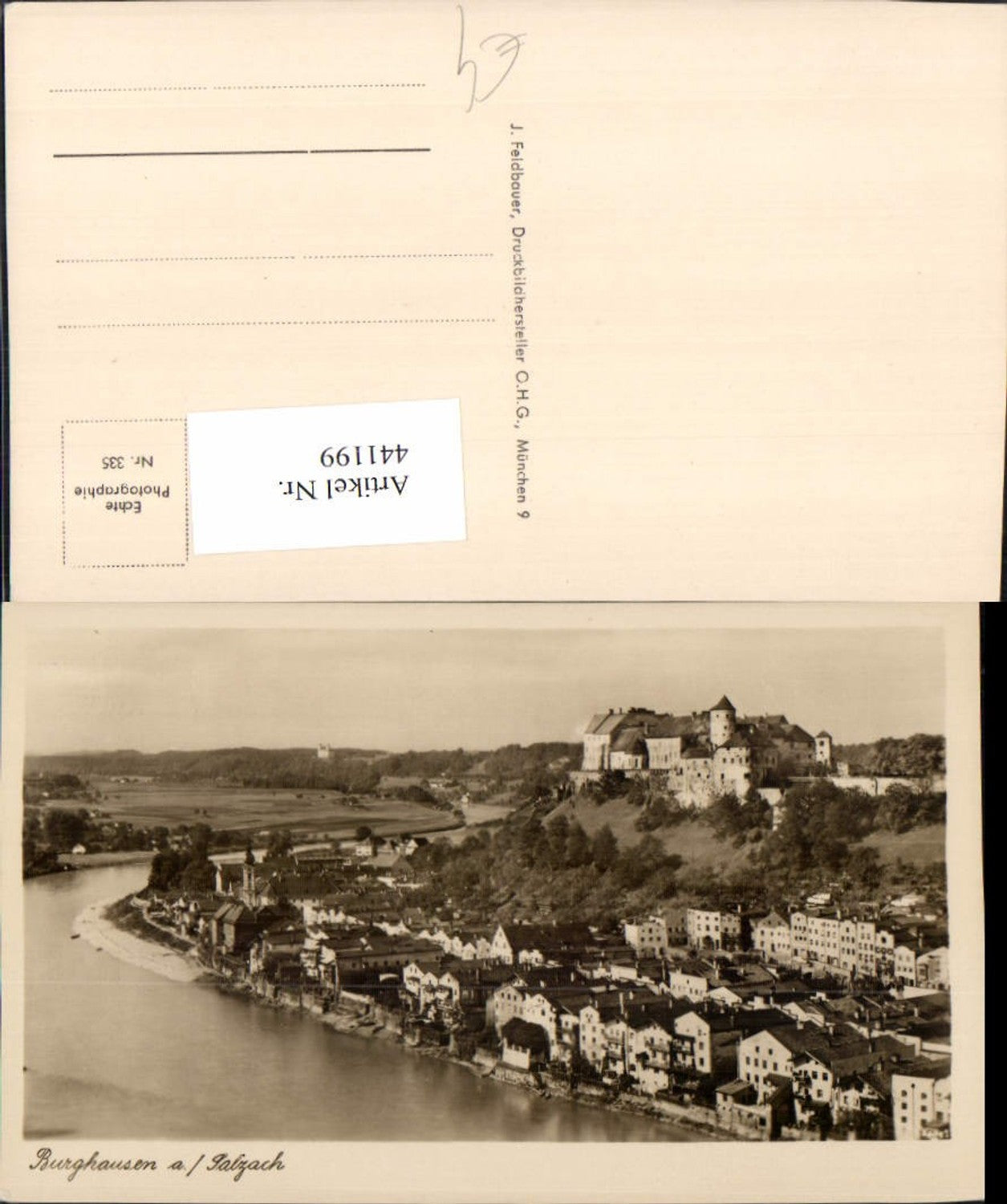 441199,Burghausen an d. Salzach Totale m. Schloss Burg