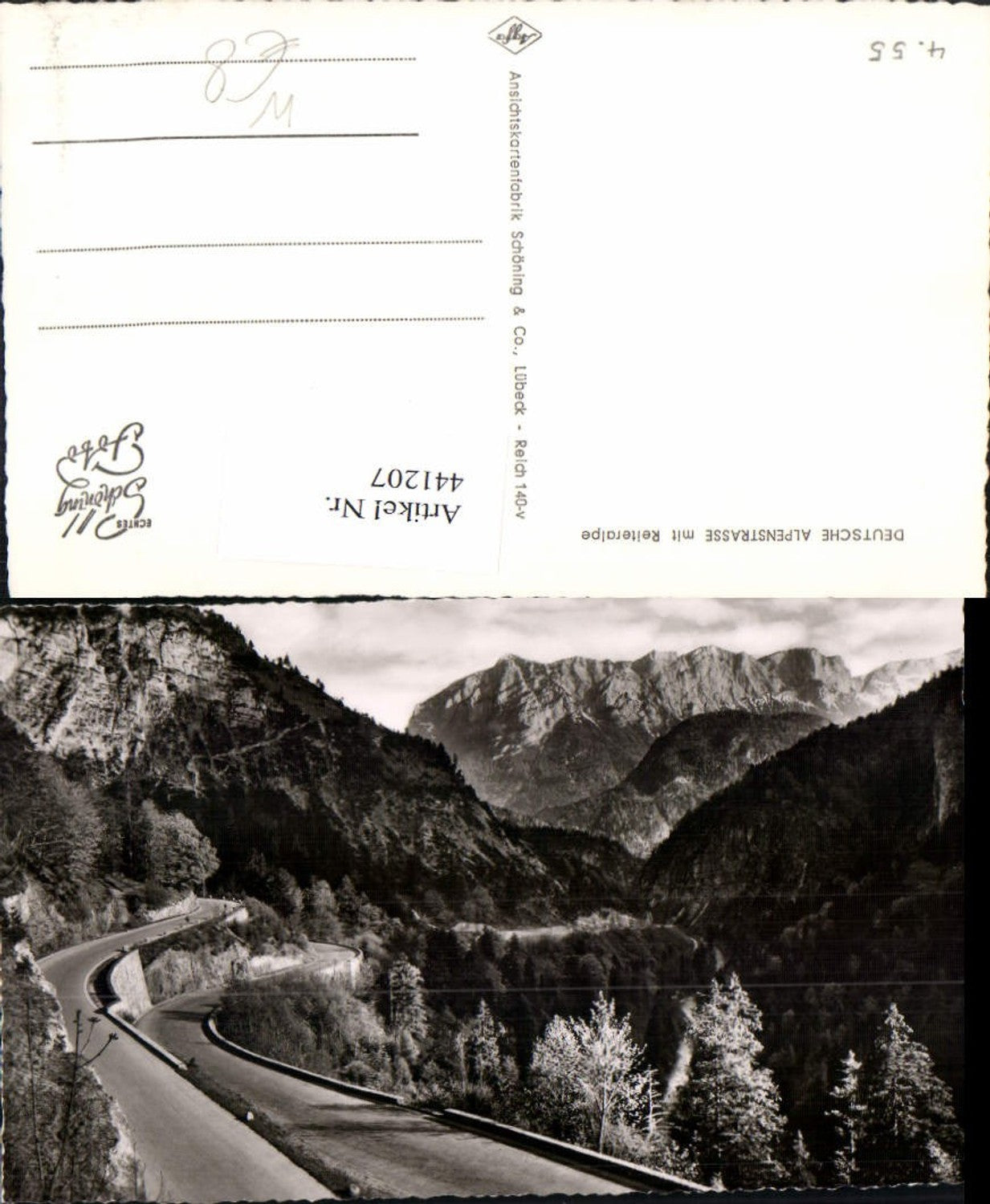 441207,Deutsche Alpenstraße b. Berchtesgaden m. Reiteralpe Bergkulisse