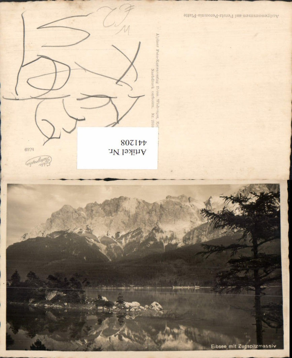 441208,Eibsee See b. Grainau m. Zugspitze Bergkulisse