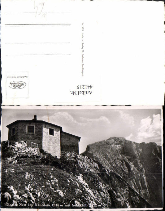441215,Eagles Nest am Kehlstein b. Berchtesgaden m. Hohem Göll Bergkulisse