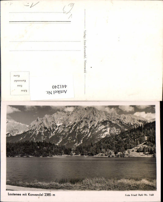 441240,Lautersee See b. Mittenwald m. Karwendel Bergkulisse pub Foto Friedl Pehl 160