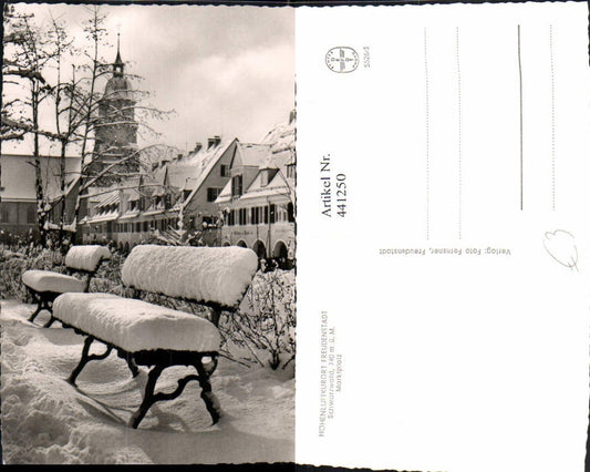 441250, Freudenstadt in the Black Forest, Market Square, Winter Scene