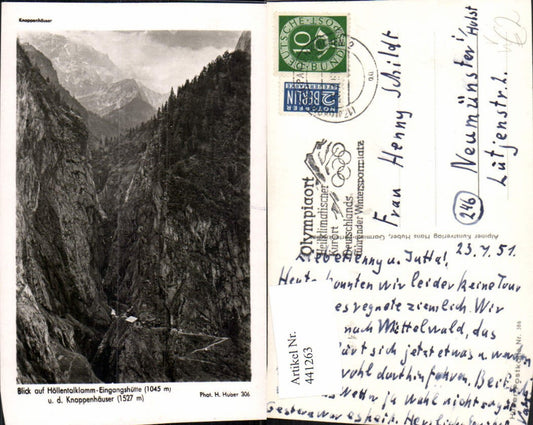 441263, Höllentalklamm near Hinterzarten with Knappenhäuser mountain scenery pub H. Huber 306