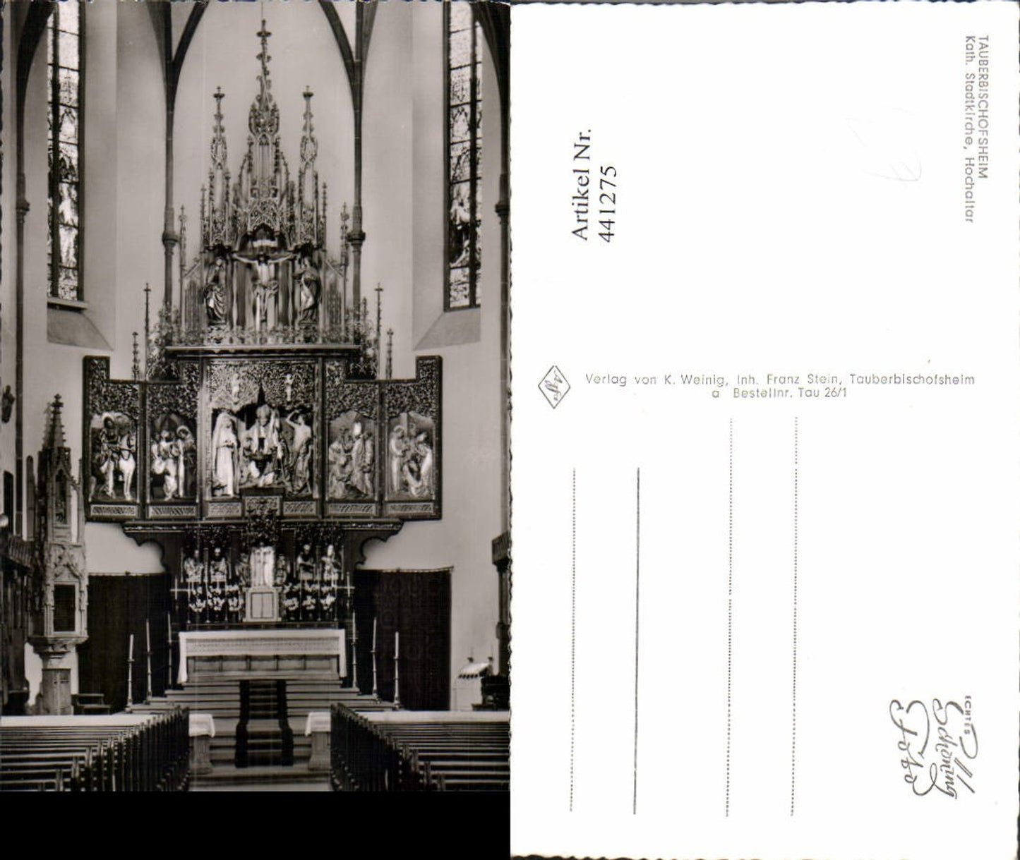 441275,Tauberbischofsheim Katholische Stadtkirche Kirche Hochaltar