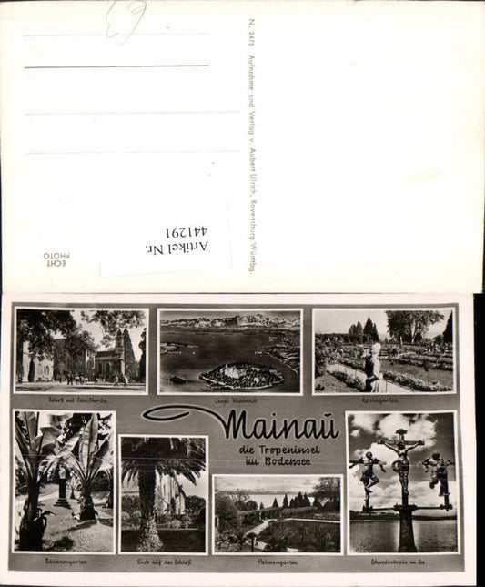 441291, Mainau in Lake Constance, Island, Rose Garden, Palace, Palms, Multi-view postcard