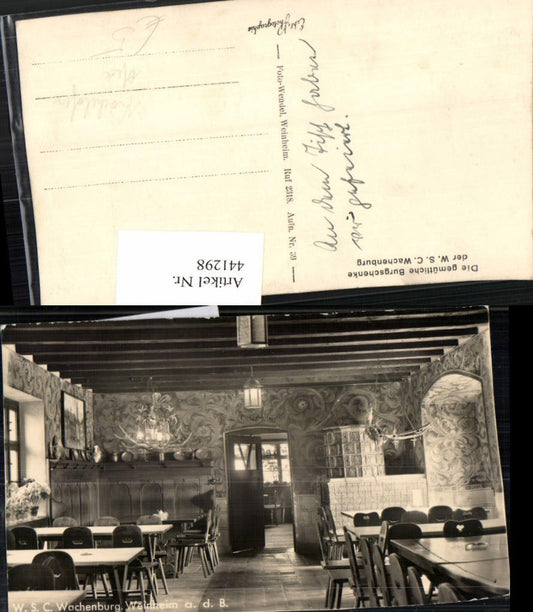 441298, Weinheim an der Bergstraße Wachenburg Burgschenke Kachelofen Ofen
