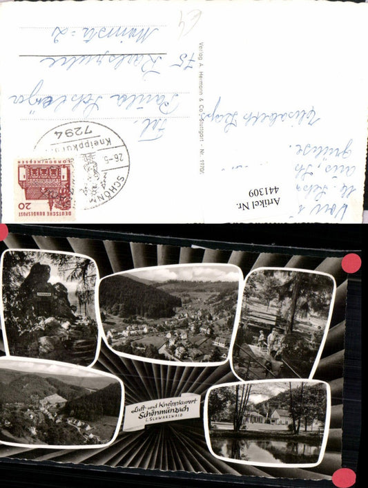 441309, Schönmünzach in the Black Forest, Total Engagement Rocks, Multi-view postcard