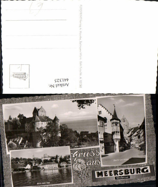 441325,Meersburg am Bodensee Teilansicht Schloss Obertor Erker Mehrbildkarte