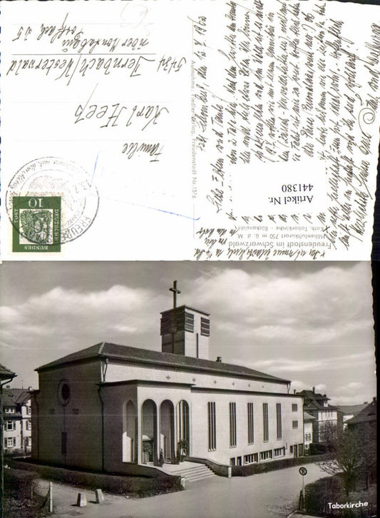 441380, Freudenstadt in the Black Forest, Tabor Church, rural post office stamp Schömberg