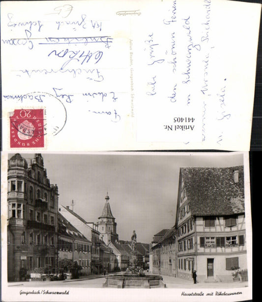 441405,Gengenbach im Schwarzwald Hauptstraße m. Röhrbrunnen Brunnen