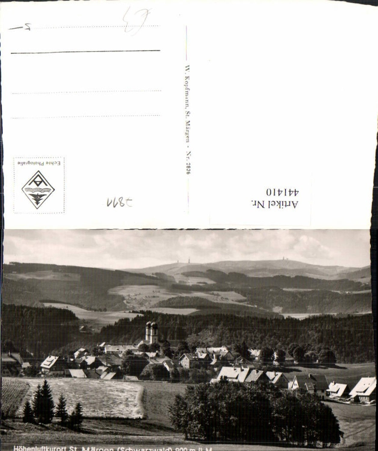 441410,St. Märgen im Schwarzwald Totale m. Feldberg