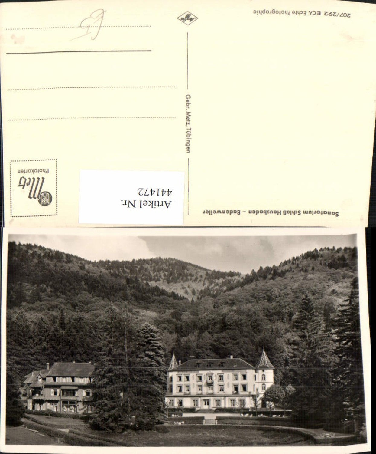 441472,Badenweiler Sanatorium Schloss Hausbaden