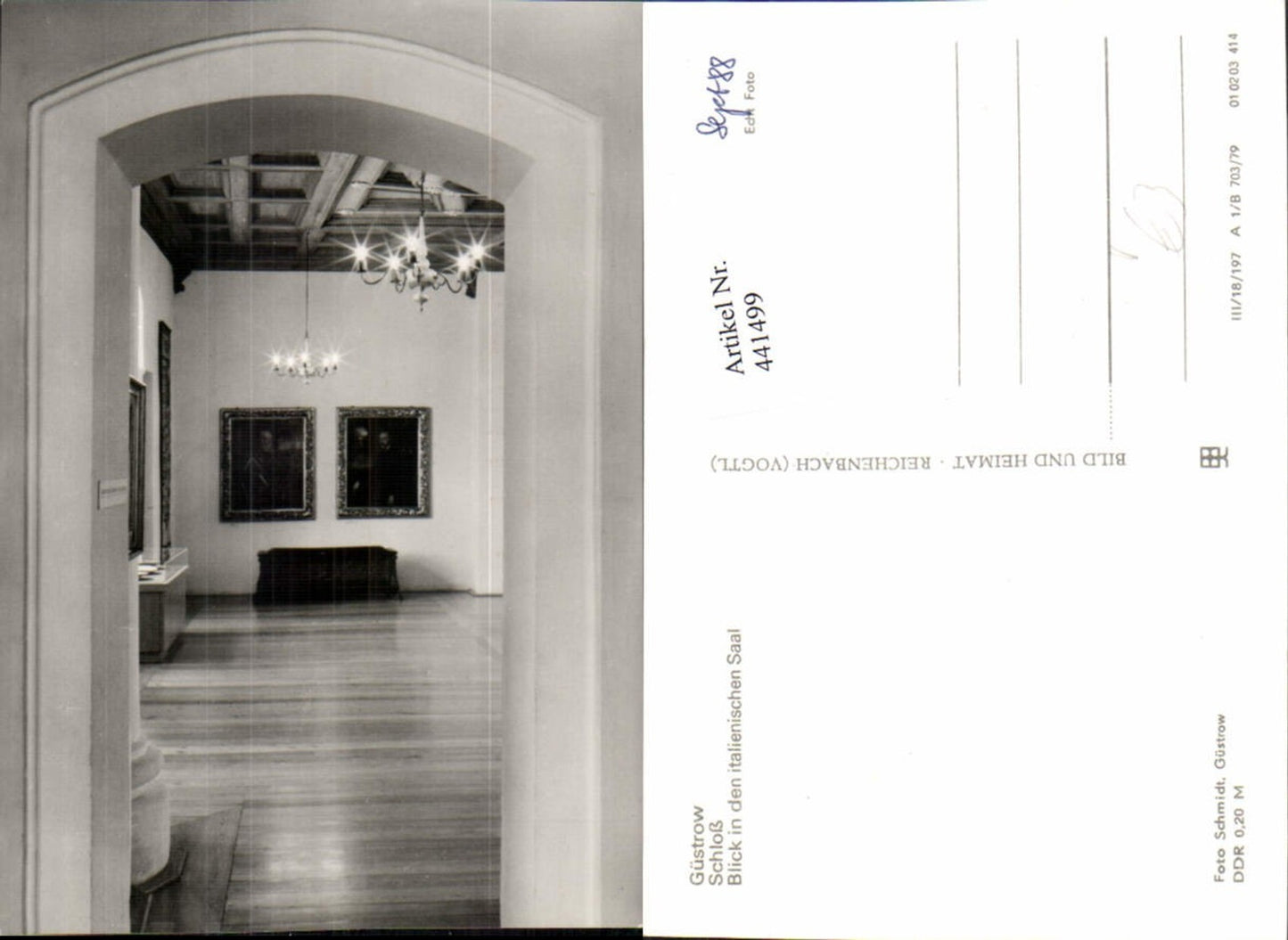 441499,Güstrow Schloss Italienischer Saal pub VEB