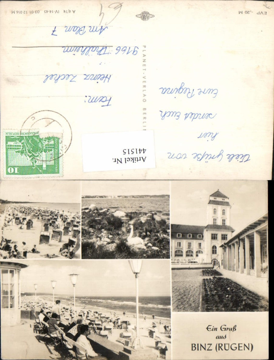 441515,Binz auf Rügen Strand Strandleben Gebäude Mehrbildkarte