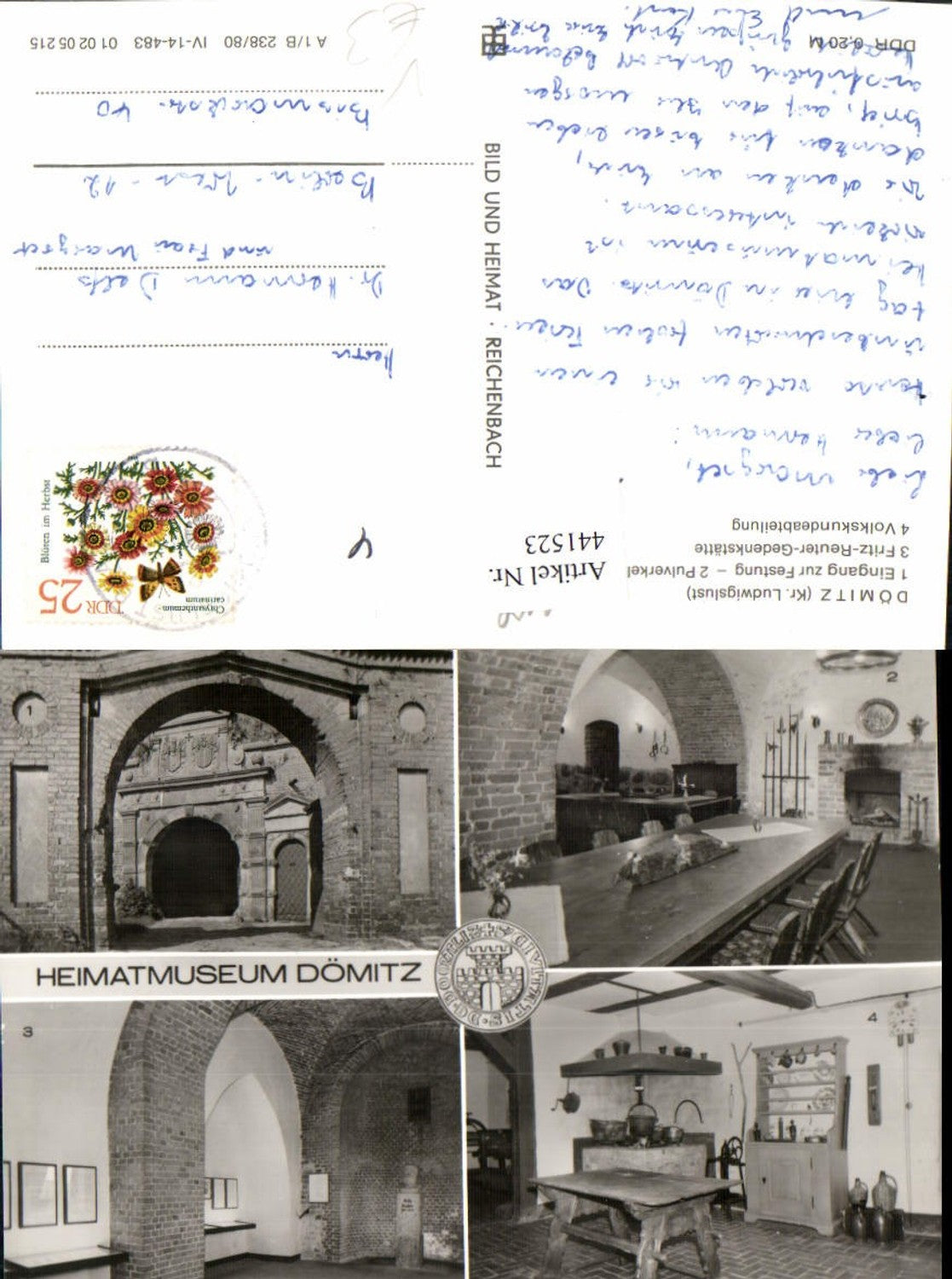 441523,Dömitz Festung Pulverkeller Gedenkstätte Mehrbildkarte pub VEB