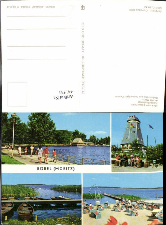 441531,Röbel Müritz Seglerhafen Badestrand Boote Mehrbildkarte pub VEB