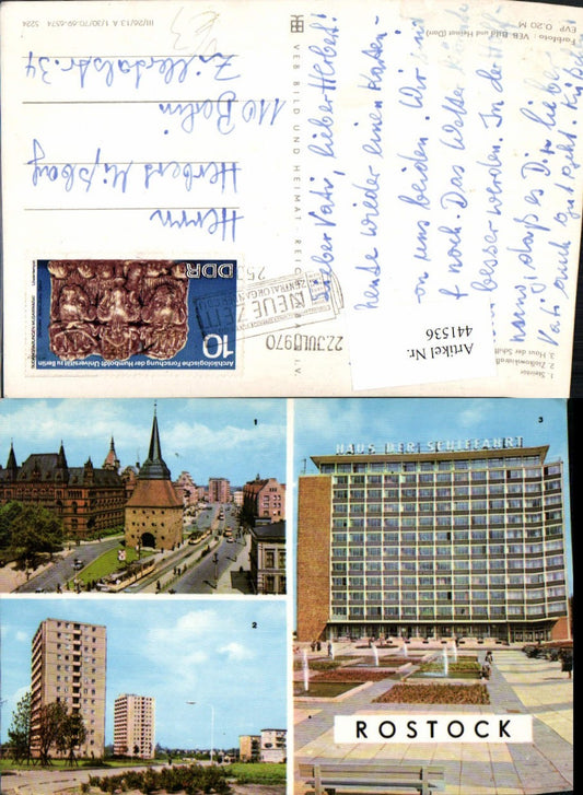441536,Rostock Steintor Haus der Schifffahrt Mehrbildkarte pub VEB