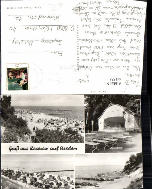 441538,Koserow auf Usedom Strand Strandleben Konzertplatz Mehrbildkarte