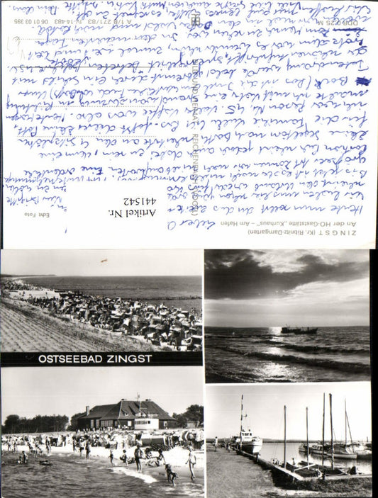 441542,Ostseebad Zingst Strand Strandleben Boote pub VEB