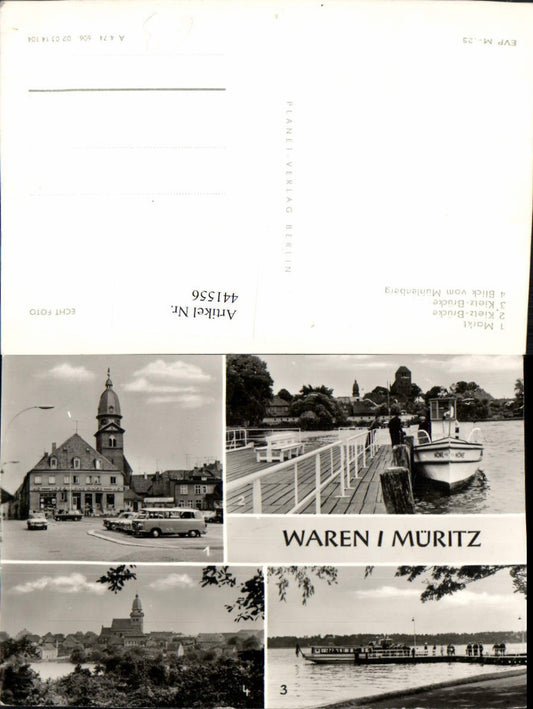 441556,Waren an d. Müritz Markt Kietz-Brücke Mehrbildkarte