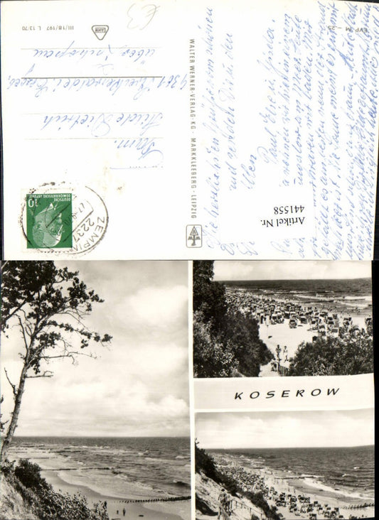 441558,Koserow Strand Strandleben Mehrbildkarte