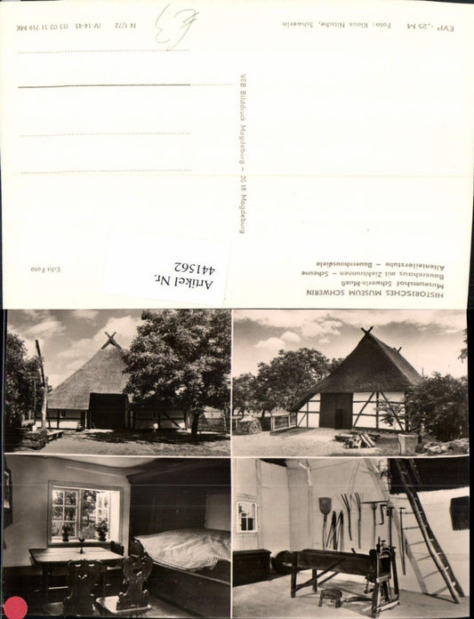 441562,Schwerin Historisches Museum Bauernhaus Stube Mehrbildkarte