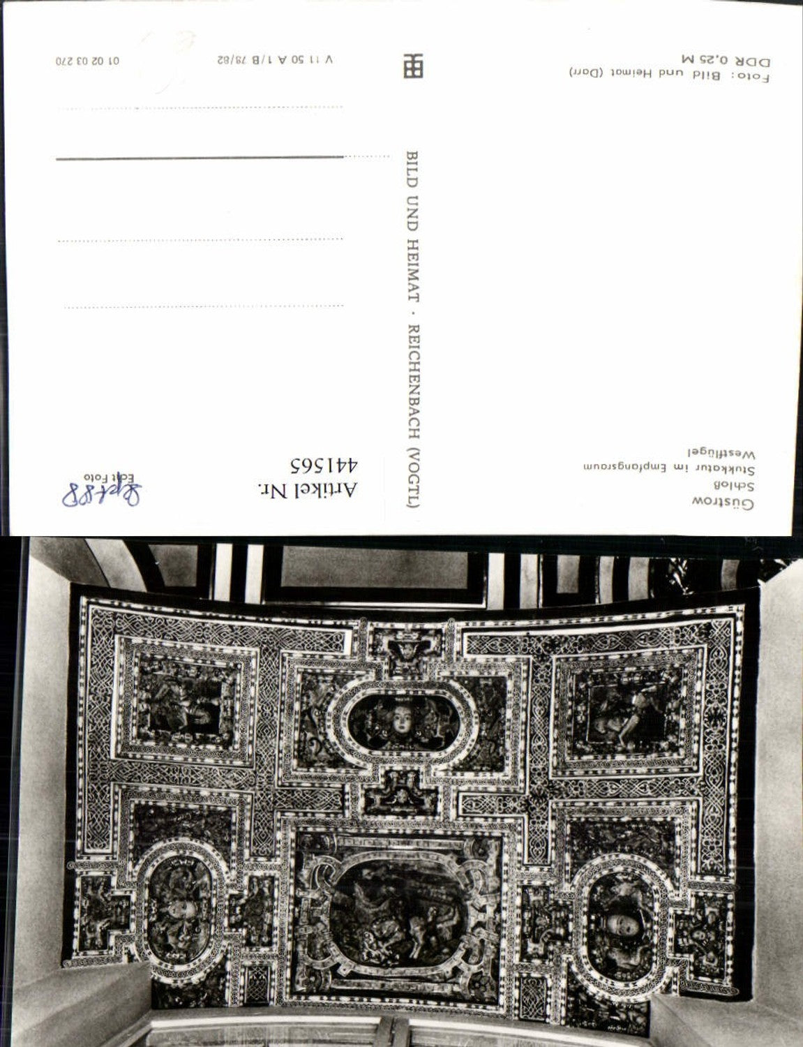 441565,Güstrow Schloss Empfangsraum Stukkatur pub VEB