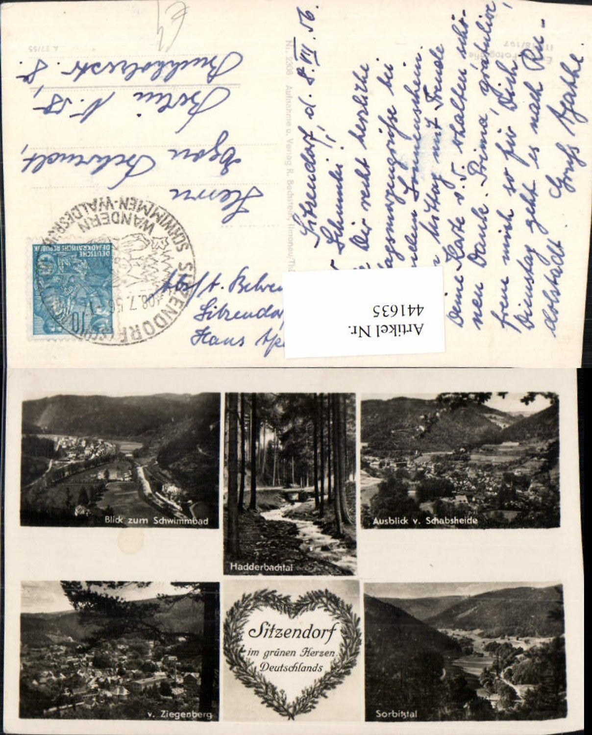 441635,Sitzendorf Totale Hadderbachtal Sorbitztal Mehrbildkarte