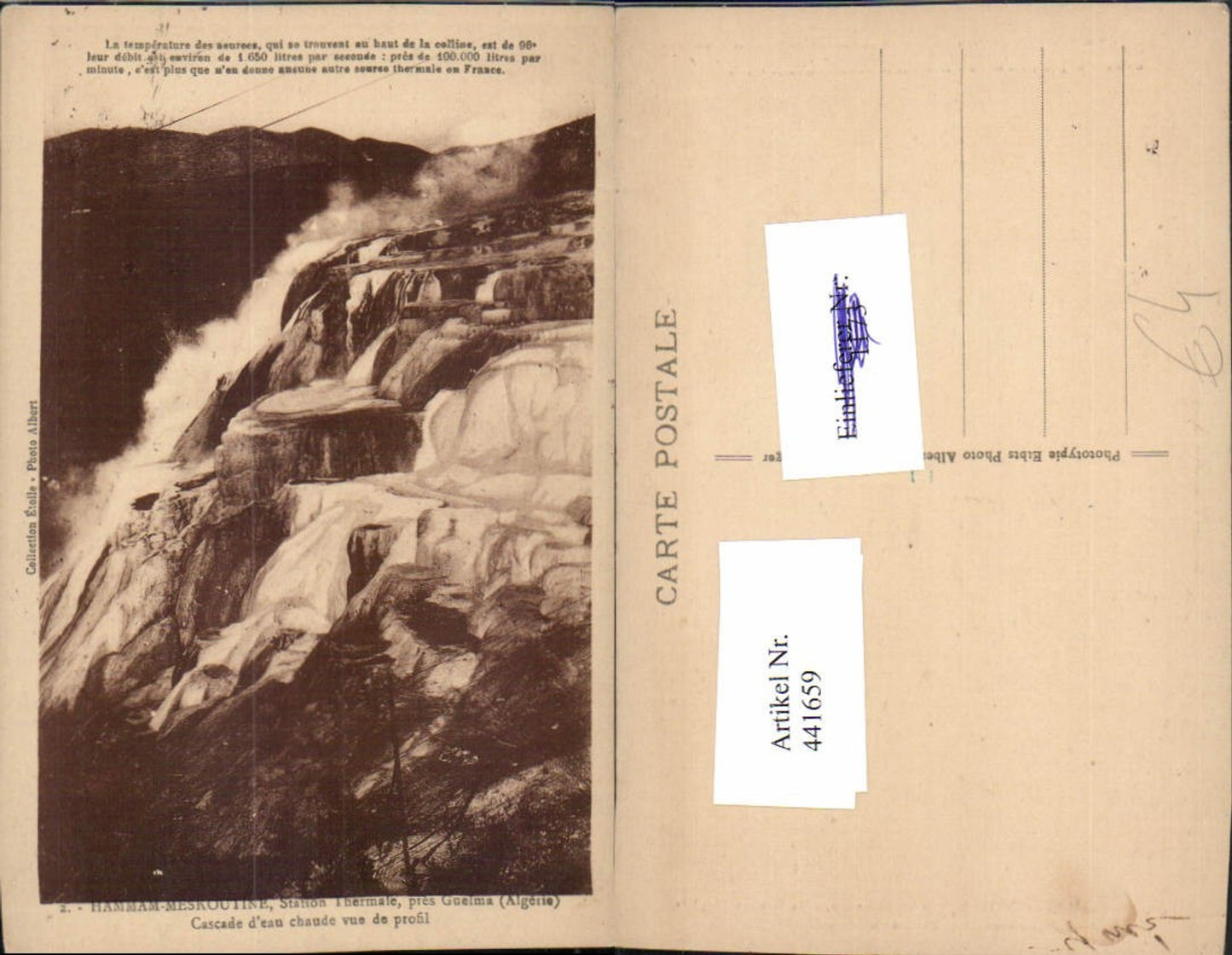 441659,Algeria Hammam Maskhoutine Station Thermale Wasserfall