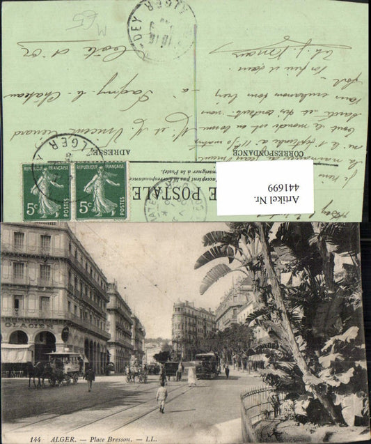 441699,Algeria Alger Algier Place Bresson Straßenansicht Tram Straßenbahn