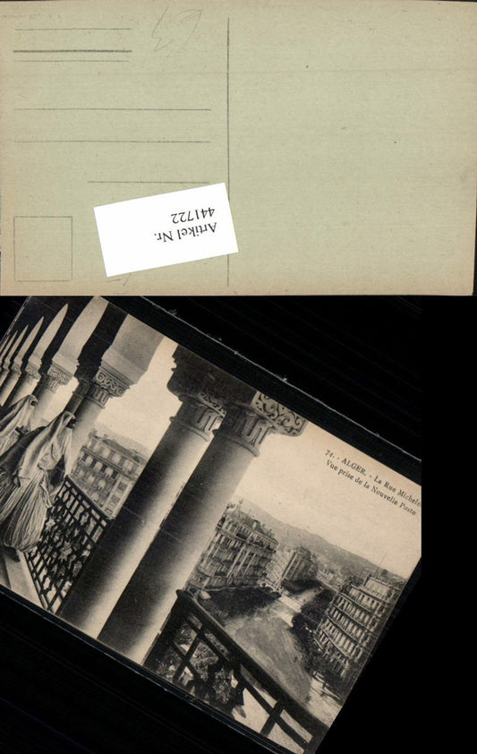 441722,Algeria Alger Algier La Rue Michelet Vue prise de la Nouvelle Poste Arkaden