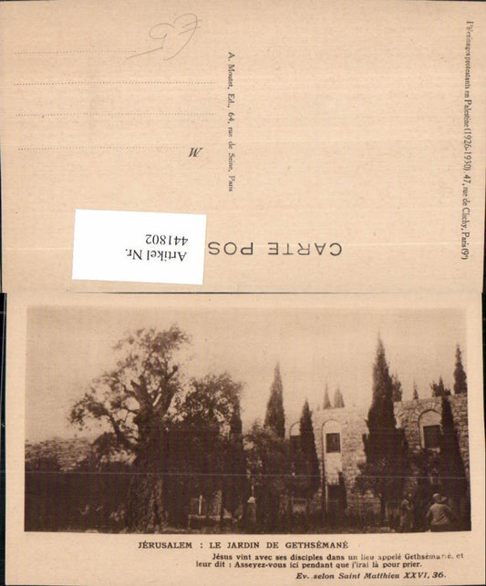 441802,Israel Jerusalem Le Jardin de Gethsemane Garten
