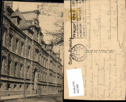 442308,Belgium Ixelles Bruxelles Brüssel Hopital Militaire Lazarett