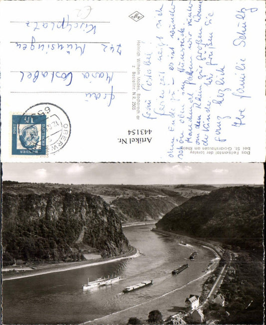 443154,Felsental der Loreley b. St. Goarshausen am Rhein Fluss