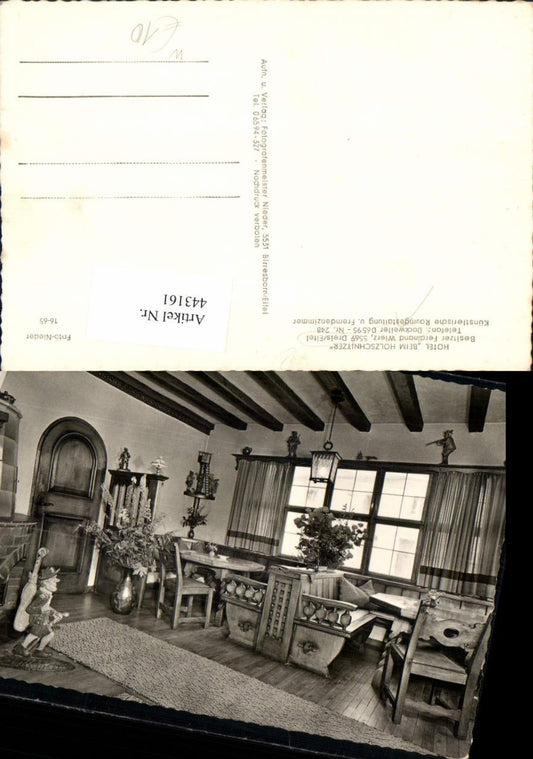 443161,Dreis in d. Eifel b. Dockweiler Hotel beim Holzschnitzer Innenansicht