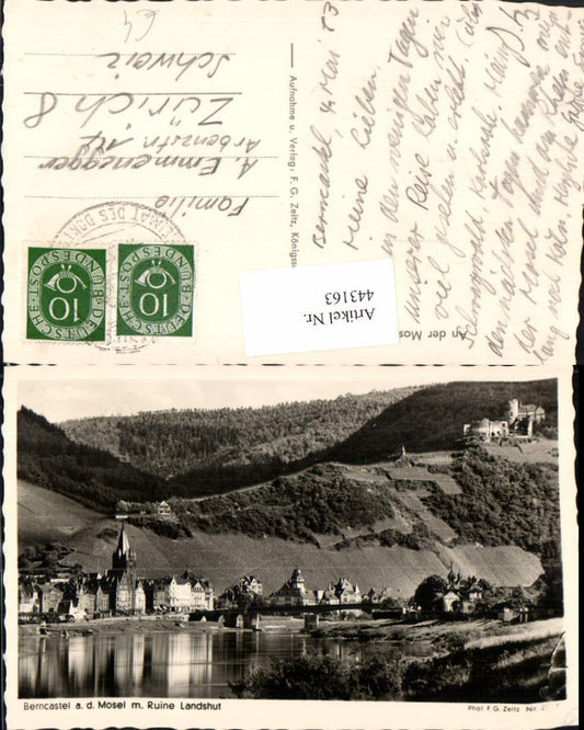 443163,Berncastel Bernkastel an d. Mosel Totale m. Ruine Landshut