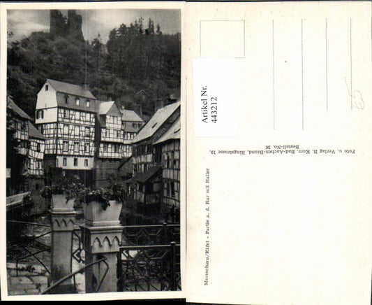 443212,Monschau in d. Eifel Partie an d. Ruhr m. Haller Ruine