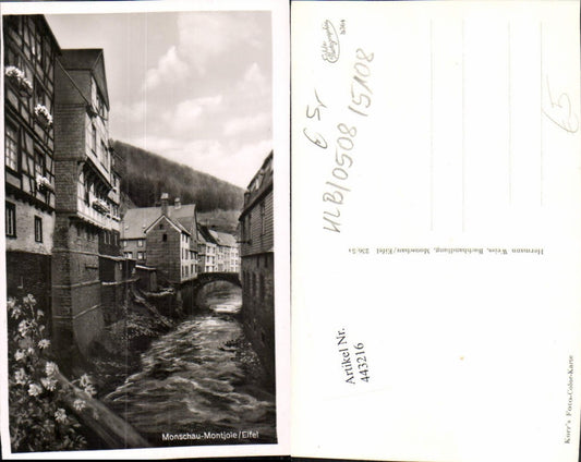 443216,Monschau in d. Eifel Teilansicht Fluss Brücke
