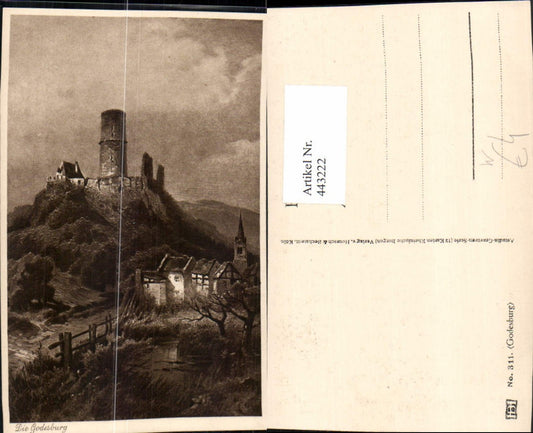 443222,Künstler AK Astudin Bonn am Rhein Godesburg Burg