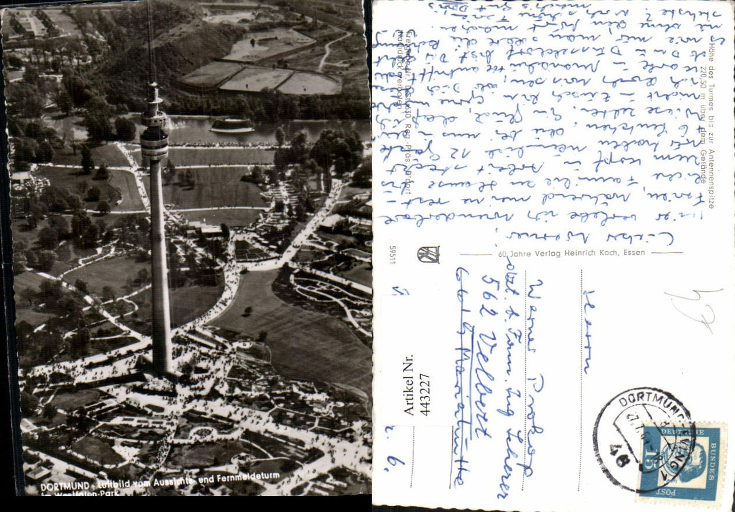 443227,Dortmund Aussichts- und Fernmeldeturm Turm Fliegeraufnahme