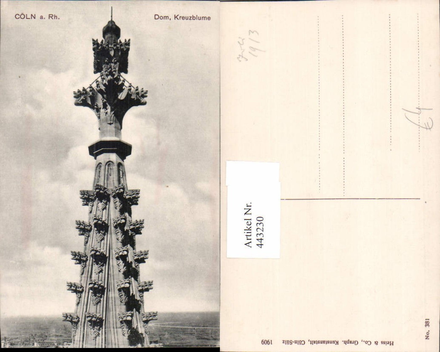 443230,Cöln Köln am Rhein Dom Kreuzblume