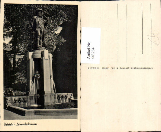 443234,Bielefeld Leineweberbrunnen Brunnen Statue