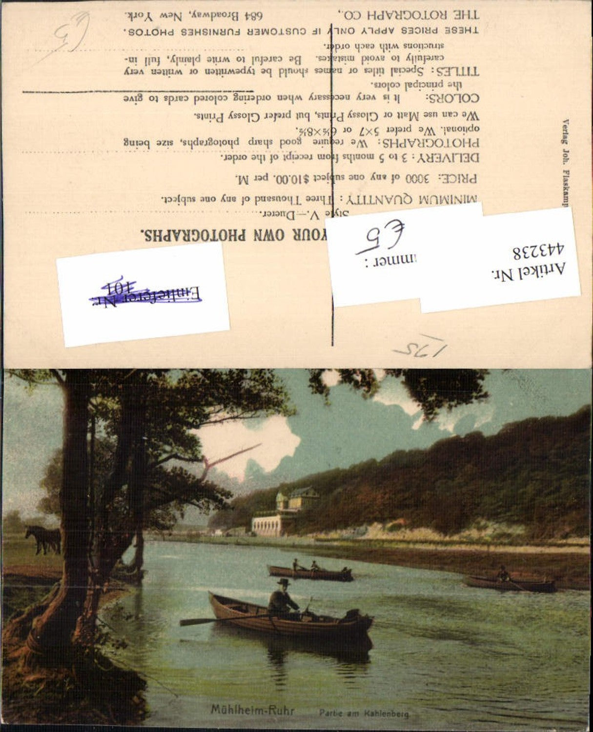 443238,Mülheim an d. Ruhr Partie am Kahlenberg Ruderboote Boote