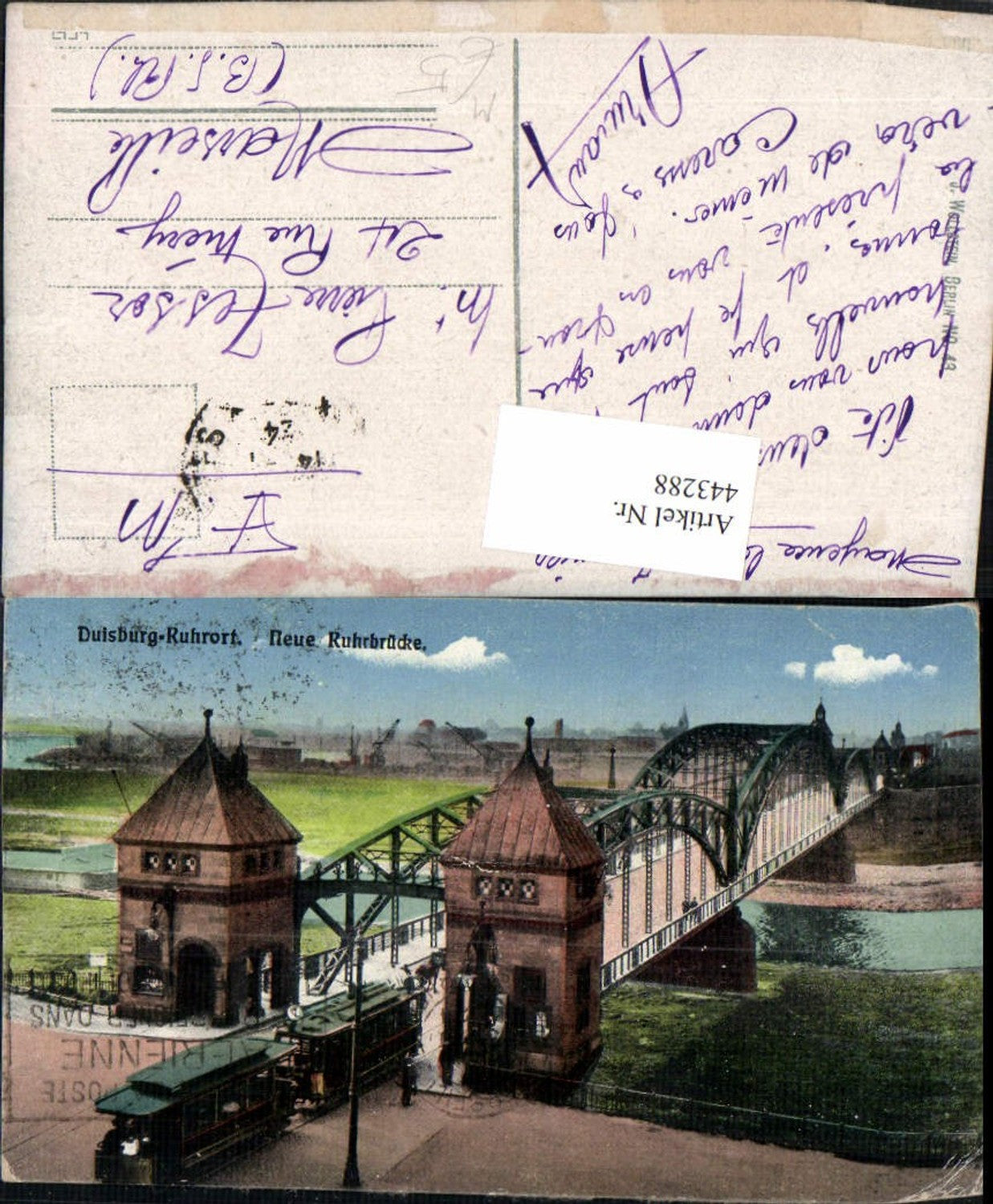 443288,Duisburg Ruhrort Ruhrbrücke Brücke Straßenbahn