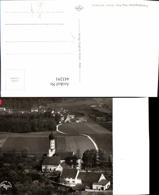 443291,Bonn am Rhein Dorf Totale Kirche pub Verlag Luftbild Bonn