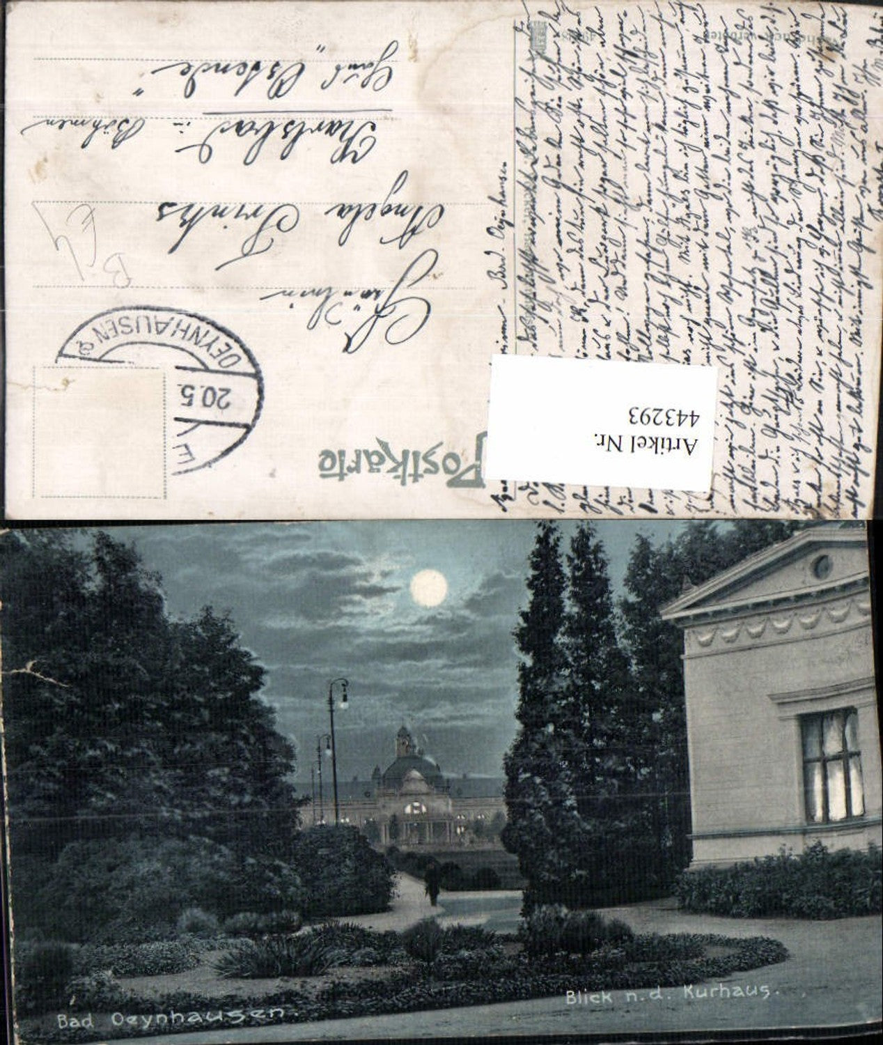 443293,Bad Oeynhausen Blick nach d. Kurhaus Mondschein