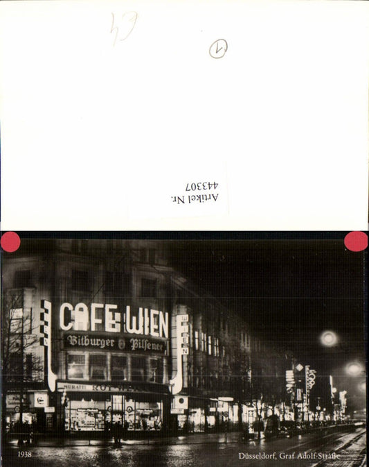 443307,Düsseldorf Graf Adolf-Straße Straßenansicht b. Nacht